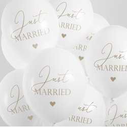 Ballon - Just Married - 6 stk.