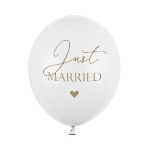 Ballon - Just Married - 6 stk.