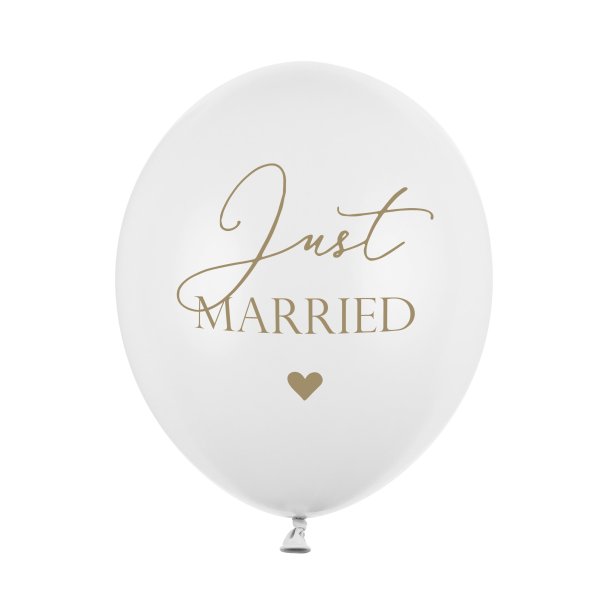 Ballon - Just Married - 6 stk.