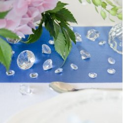 Diamant confetti - Klar - 2 cm - 10 stk.