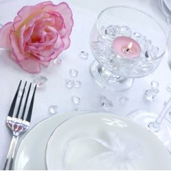 Diamant confetti - Klar - 1,2 cm - 100 stk.