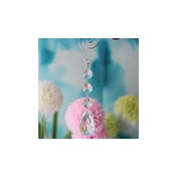 Krystal kde med vedhng - Model D - 5 stk.