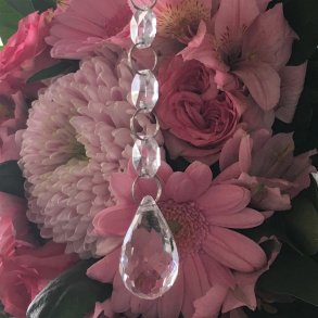 Krystal kde med vedhng - Model B - 5 stk.