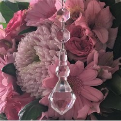 Krystal kde med vedhng - Model C - 5 stk.