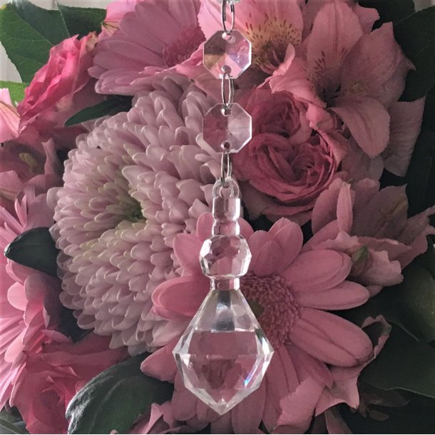 Krystal kde med vedhng - Model C - 5 stk.