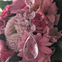 Krystal kde med vedhng - Model D - 5 stk.