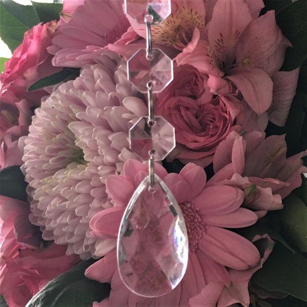 Krystal kde med vedhng - Model D - 5 stk.