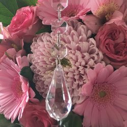 Krystal kde med vedhng - Model E - 5 stk.