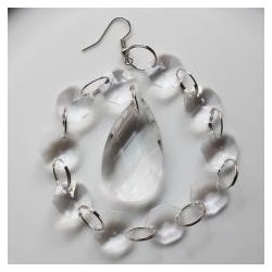 Krystal kde med vedhng - Model F - 5 stk.