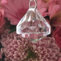 Krystal kde med vedhng - Model A - 5 stk.