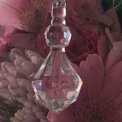 Krystal kde med vedhng - Model C - 5 stk.