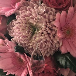 Krystal kde med vedhng - Model F - 5 stk.