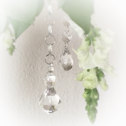 Krystal kde med vedhng - Model C - 5 stk.