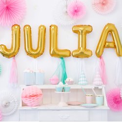 Folieballon - Bogstav L - 35 cm - Guld