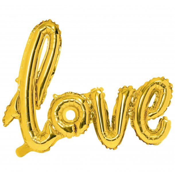 Folieballon - LOVE - Guld