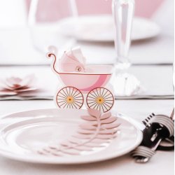 Dekorationsblade - Rosa - 9 stk.