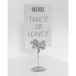 Bordkortholder/ Menukortholder - Sljfe med krystaller