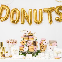 Folieballon - Bogstav N - 35 cm - Guld