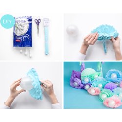 Pompon - Sort - 25 cm