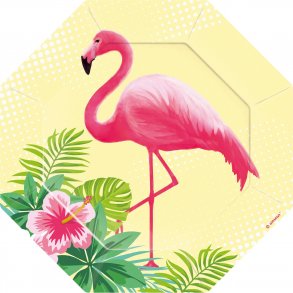 Tallerken - Pink Flamingo - 18 cm