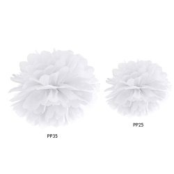 Pompon - Hvid - 25 cm
