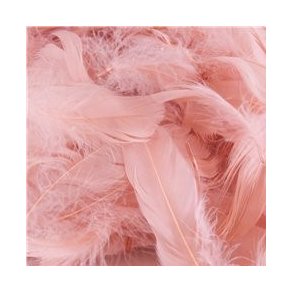 Dekorationsfjer - Rosa - 5-12 cm - 50 gram