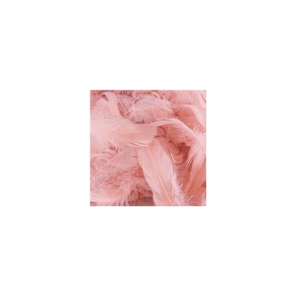 Dekorationsfjer - Rosa - 5-12 cm - 50 gram