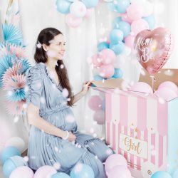 Rosetter - Lysebl / Guld - 3 stk.