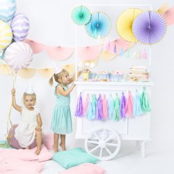 Rosetter - Lyserd / Guld - 3 stk.