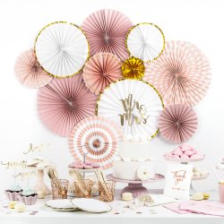 Rosetter - Lyserd / Guld - 3 stk.