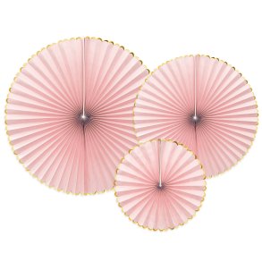 Rosetter - Lyserd / Guld - 3 stk.