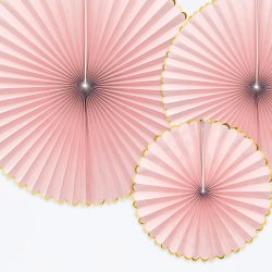 Rosetter - Lyserd / Guld - 3 stk.