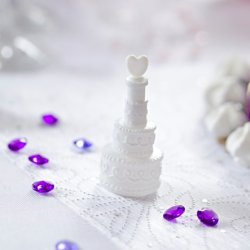 Sbebobler - Bryllupskage med hjerte - 4 stk.