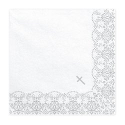 Servietter - Kors i slv - 33x33 cm