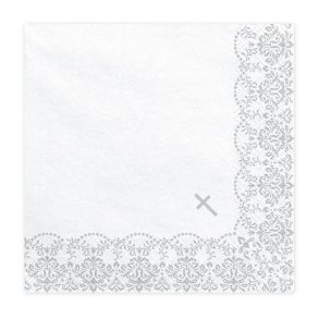 Servietter - Kors i slv - 33x33 cm