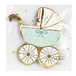 Servietter - Barnevogn - Lysebl