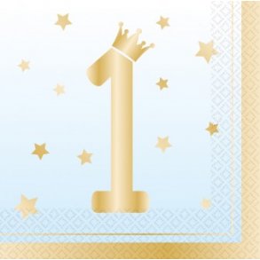 Servietter - Lysebl - 1 r - 33 x 33 cm