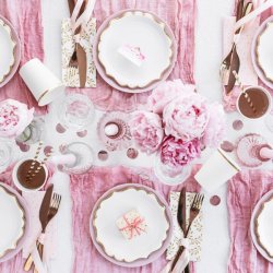 Tallerken - Hvid med guldkant - 18,5 cm