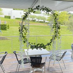 Grene med wisteria blomster - Hvid - 4 stk.