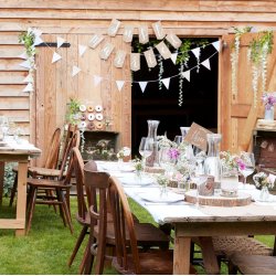 Grene med wisteria blomster - Hvid - 4 stk.