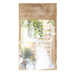 Grene med wisteria blomster - Hvid - 4 stk.