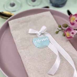 Bordkort - Akryl plade med hul - Rund - 10 stk.