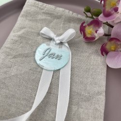 Bordkort - Akryl plade med hul - Rund - 10 stk.