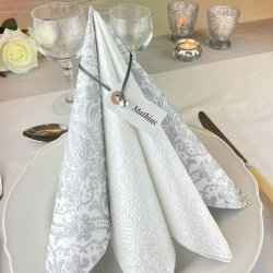 Servietter -  Ambiente Elegance Pearl Hvid - 40x40 cm