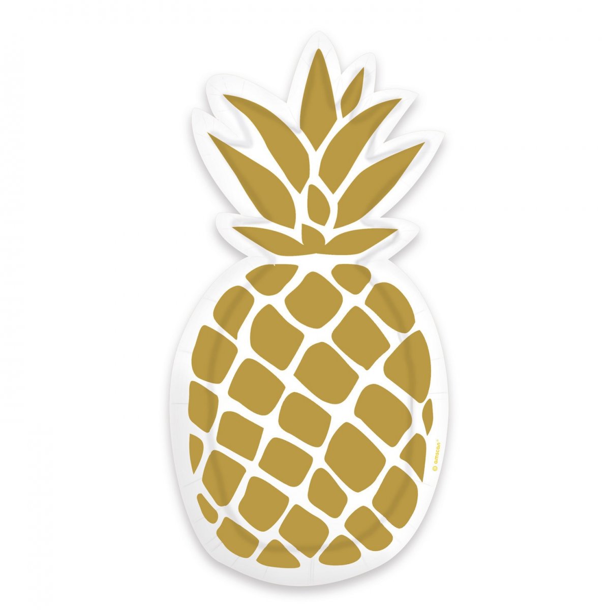 ost søn Distill Ananas paptallerken - Dekoration og pynt til Hawaii-fest