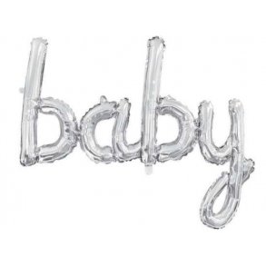 Folieballon - BABY - Slv