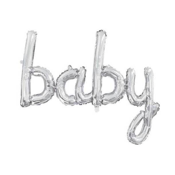 Folieballon - BABY - Slv