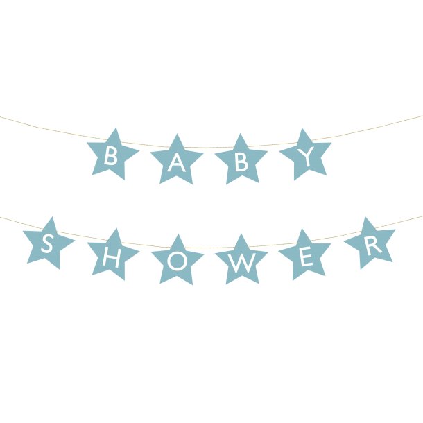 Banner - BABYSHOWER - Lysebl