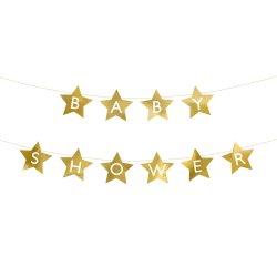 Banner - BABYSHOWER - Guld