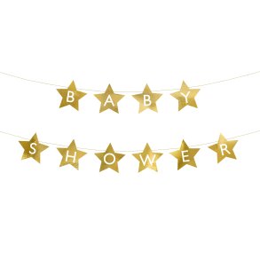 Banner - BABYSHOWER - Guld